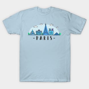 Paris Watercolor Skyline T-Shirt